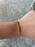 Splendid Iris Gold Plated Bead Bracelet