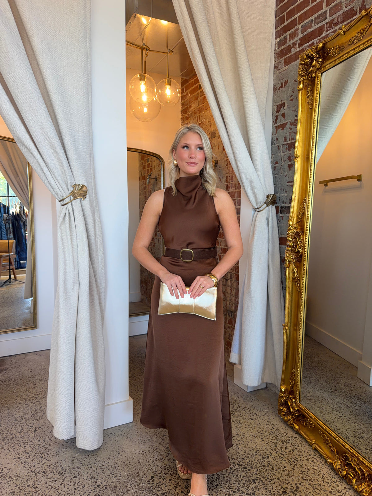 Brown Sugar Satin Dress