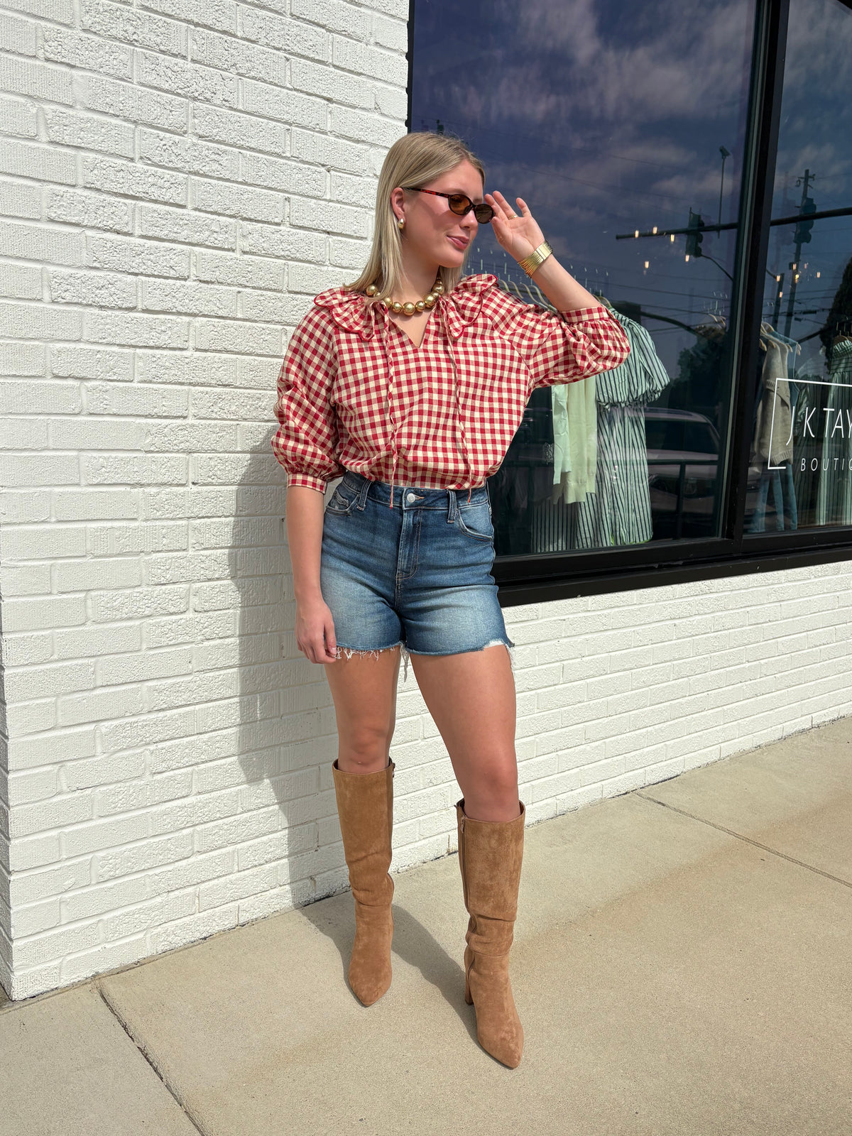 Cierra Plaid Blouse