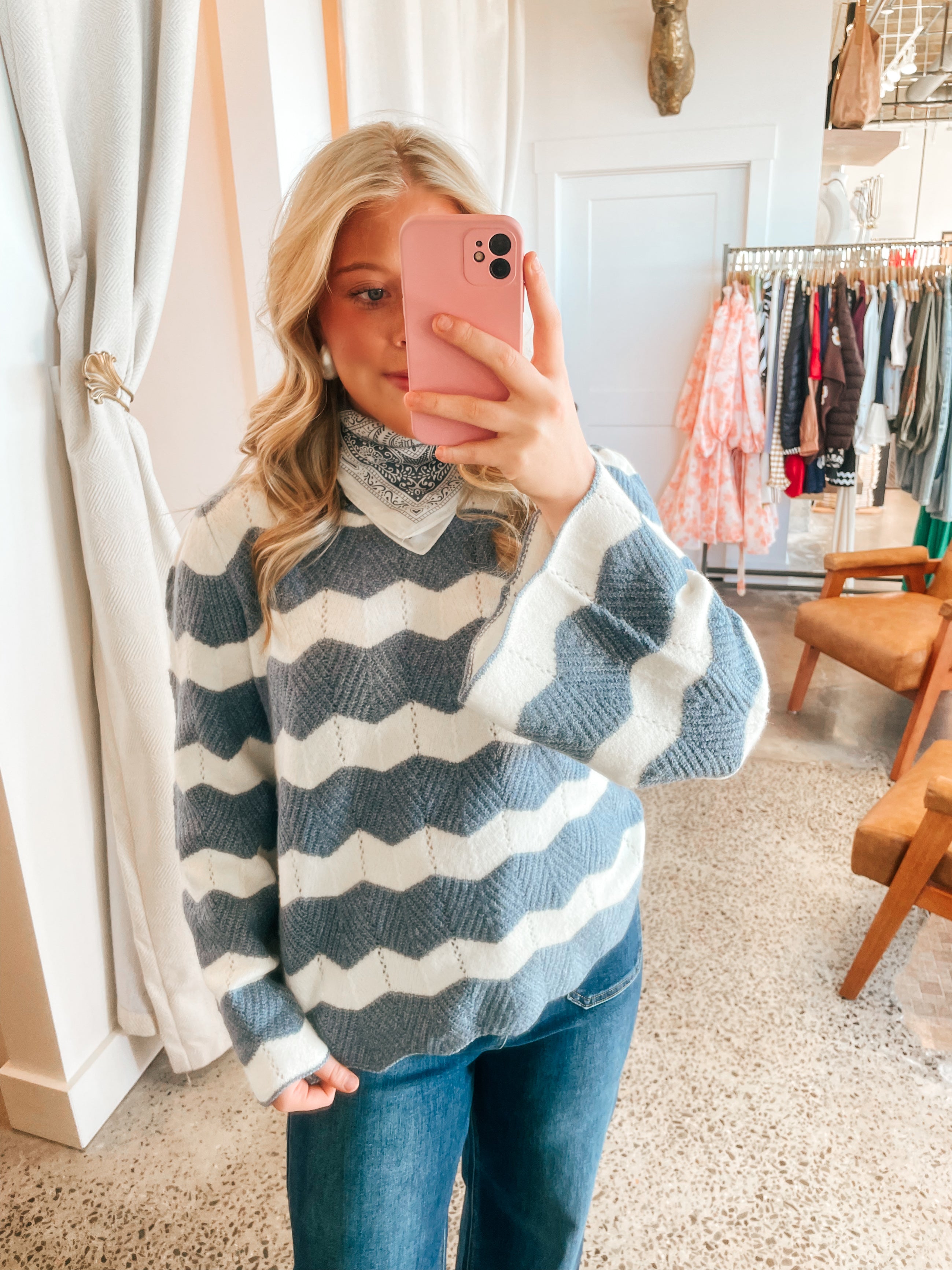 The Bluebell Wave Sweater