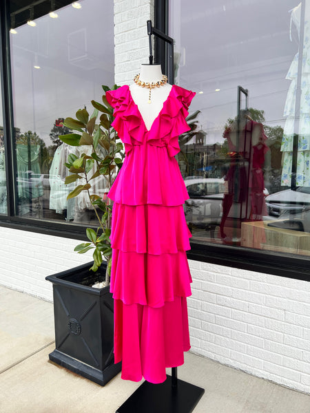Micha Ruffle Maxi Dress