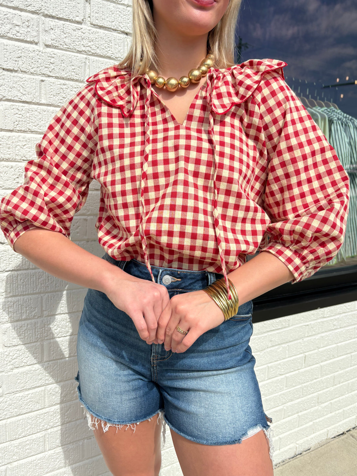 Cierra Plaid Blouse