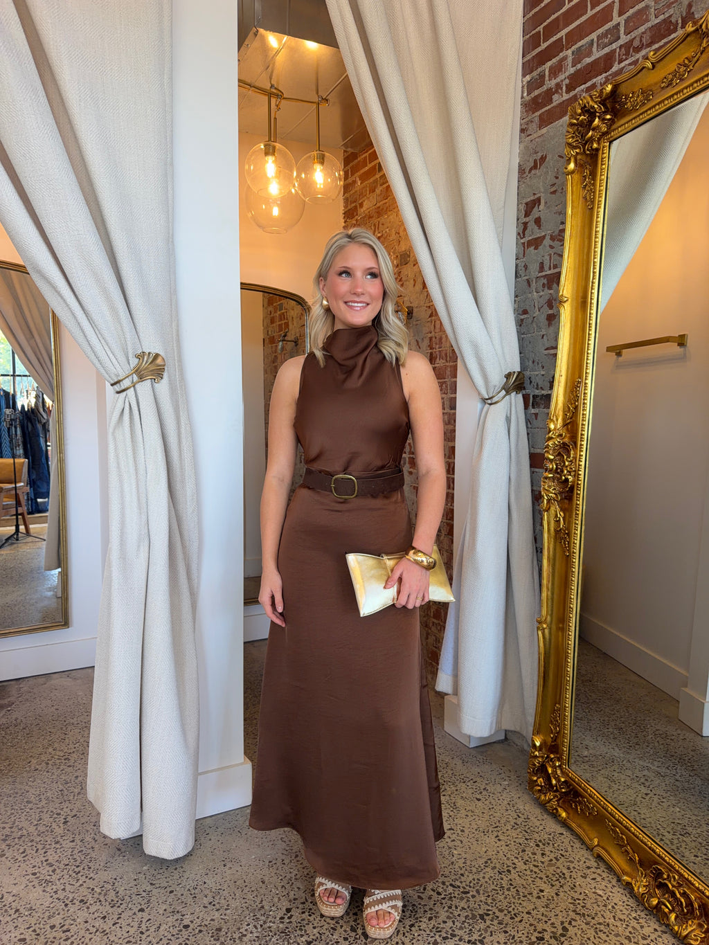 Brown Sugar Satin Dress