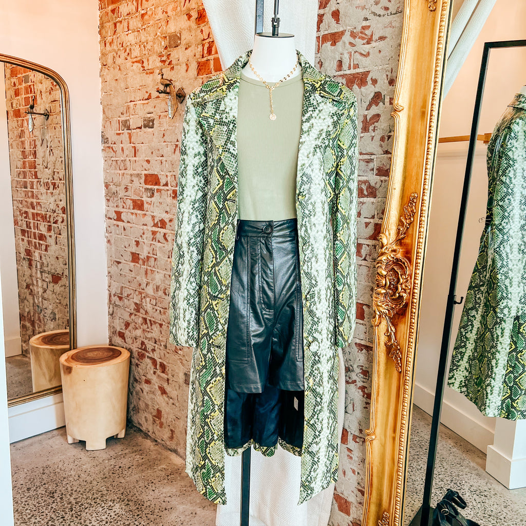 Taipan Snakeskin Trench Coat