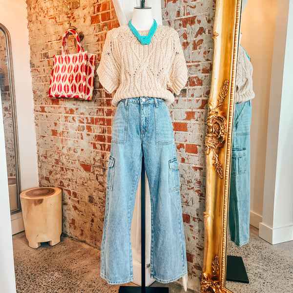 Olivia Wide Leg Cargo Jeans