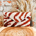 Brown Tiger Envelope Silk Bag