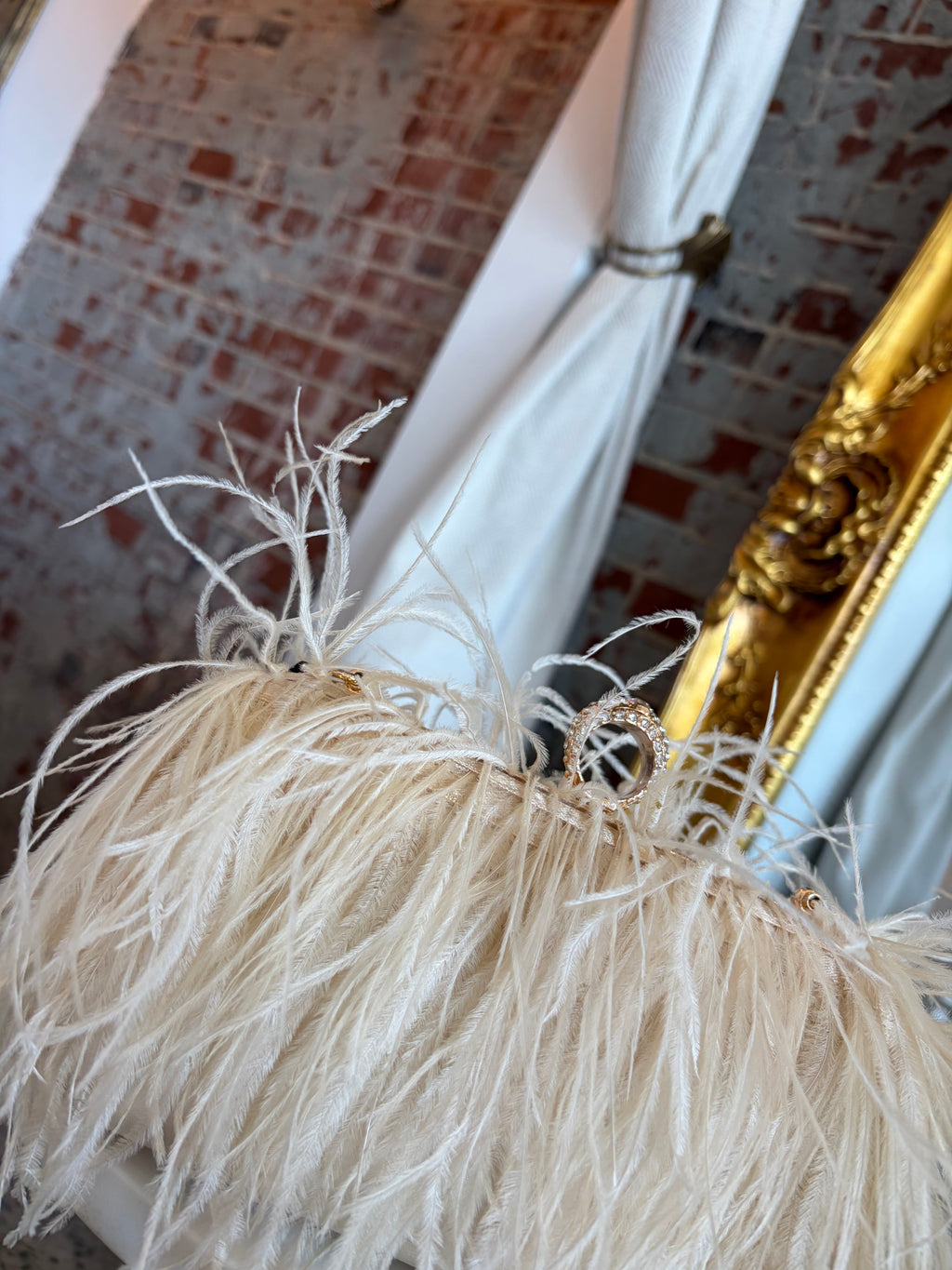 Margot Feather Clutch