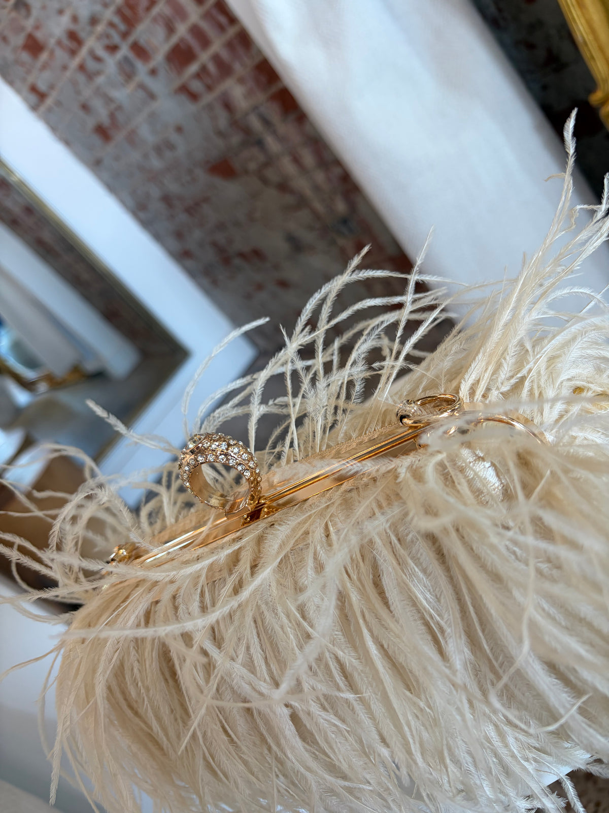 Margot Feather Clutch