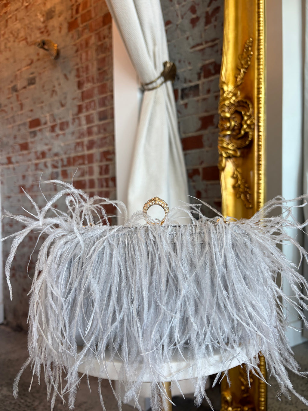 Margot Feather Clutch