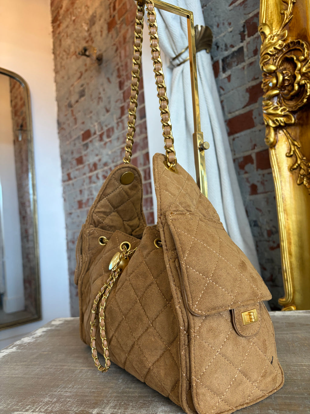Sinclair Suede Handbag
