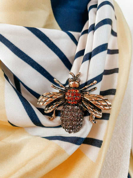 Bee Gemstone Scarf Pins