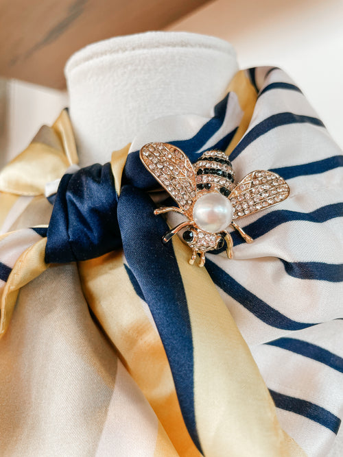 Bee Gemstone Scarf Pins