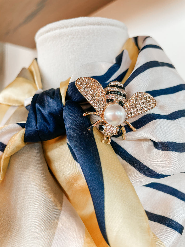 Bee Gemstone Scarf Pins