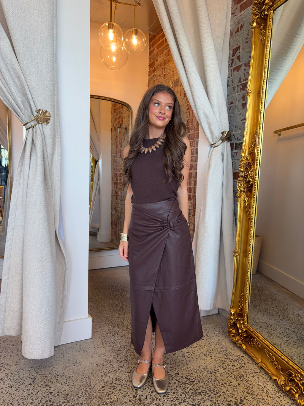 Lucienne Leather Skirt