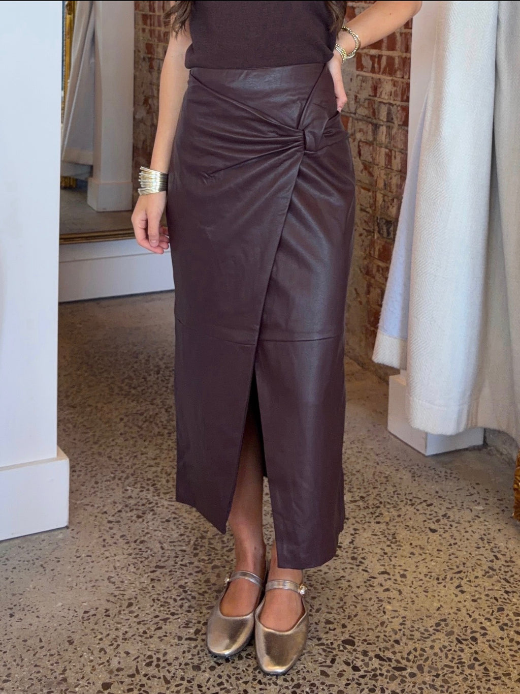 Lucienne Leather Skirt
