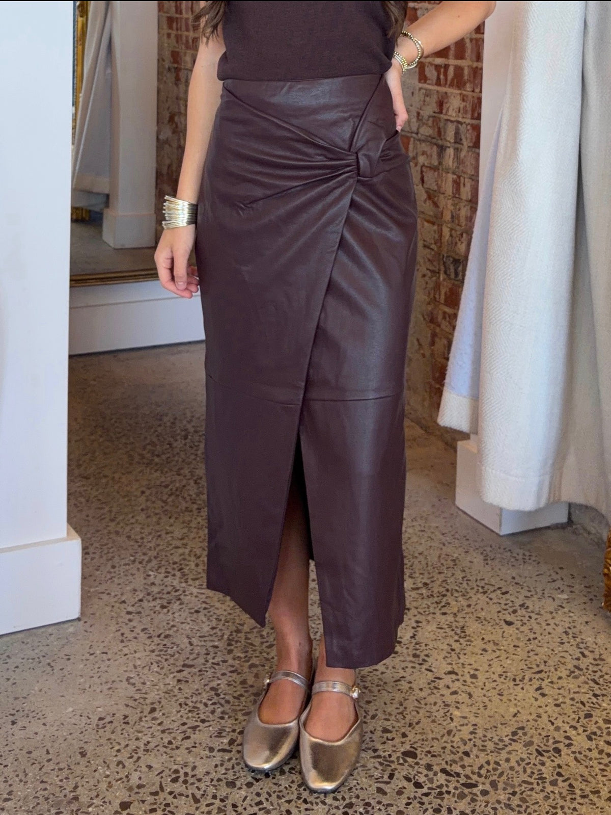Lucienne Leather Skirt