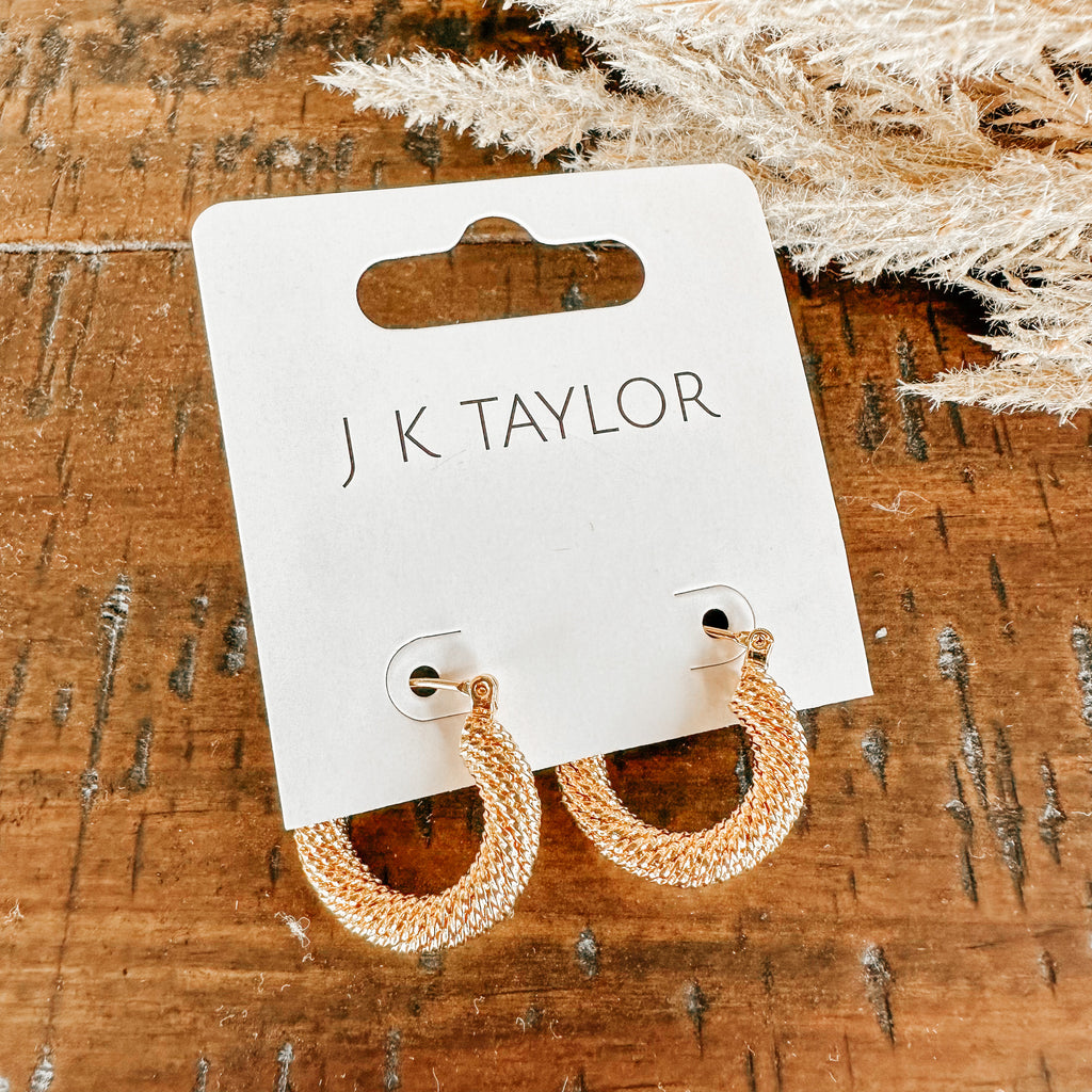 Twisted Gold Hoops