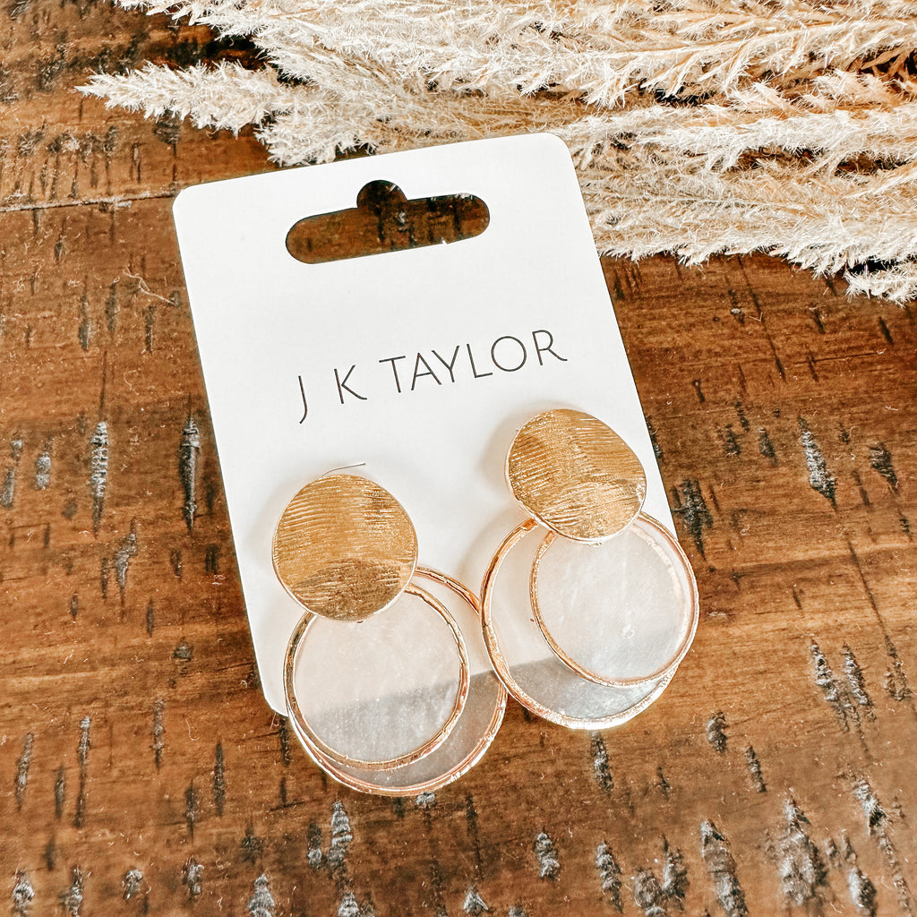 Gold Quartz Earrings