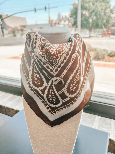 Brown Paisley Scarf