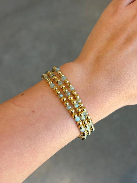 Splendid Iris Multi Colored Beaded Bracelet