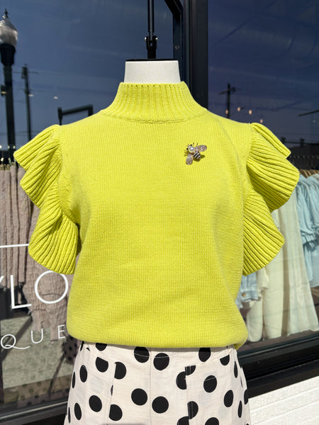 Angie Ruffle Sweater Top