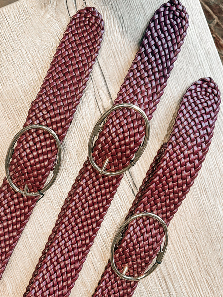 Burgundy Bold Belt