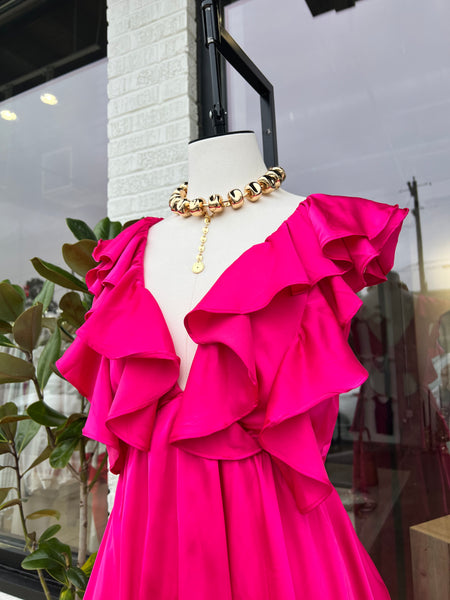 Micha Ruffle Maxi Dress