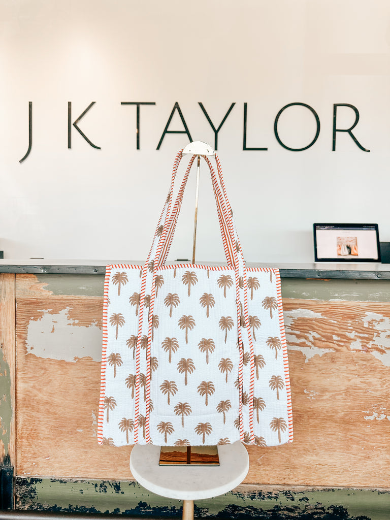 Palm Sunset Tote Bag