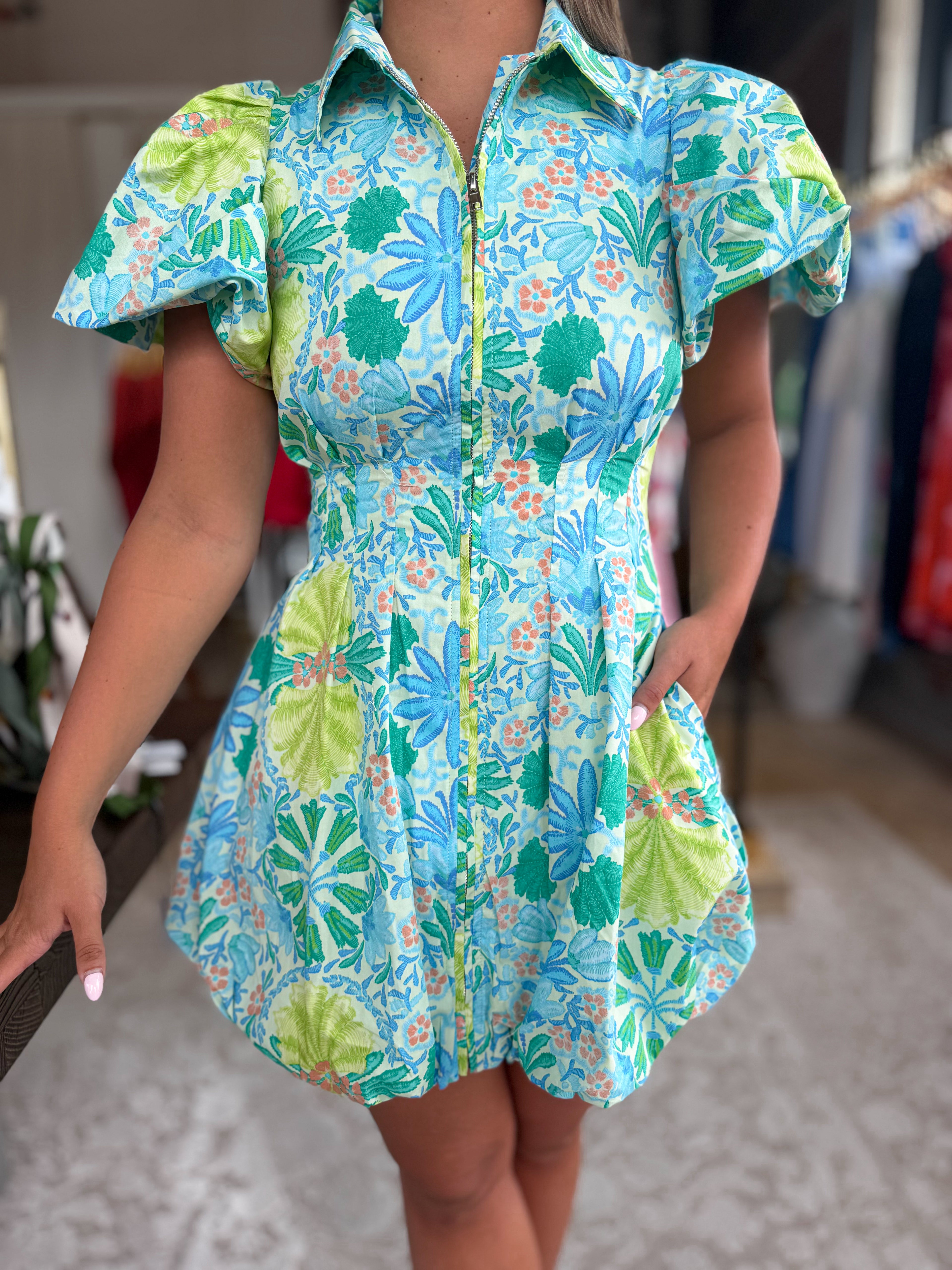Emerald Bloom Dress
