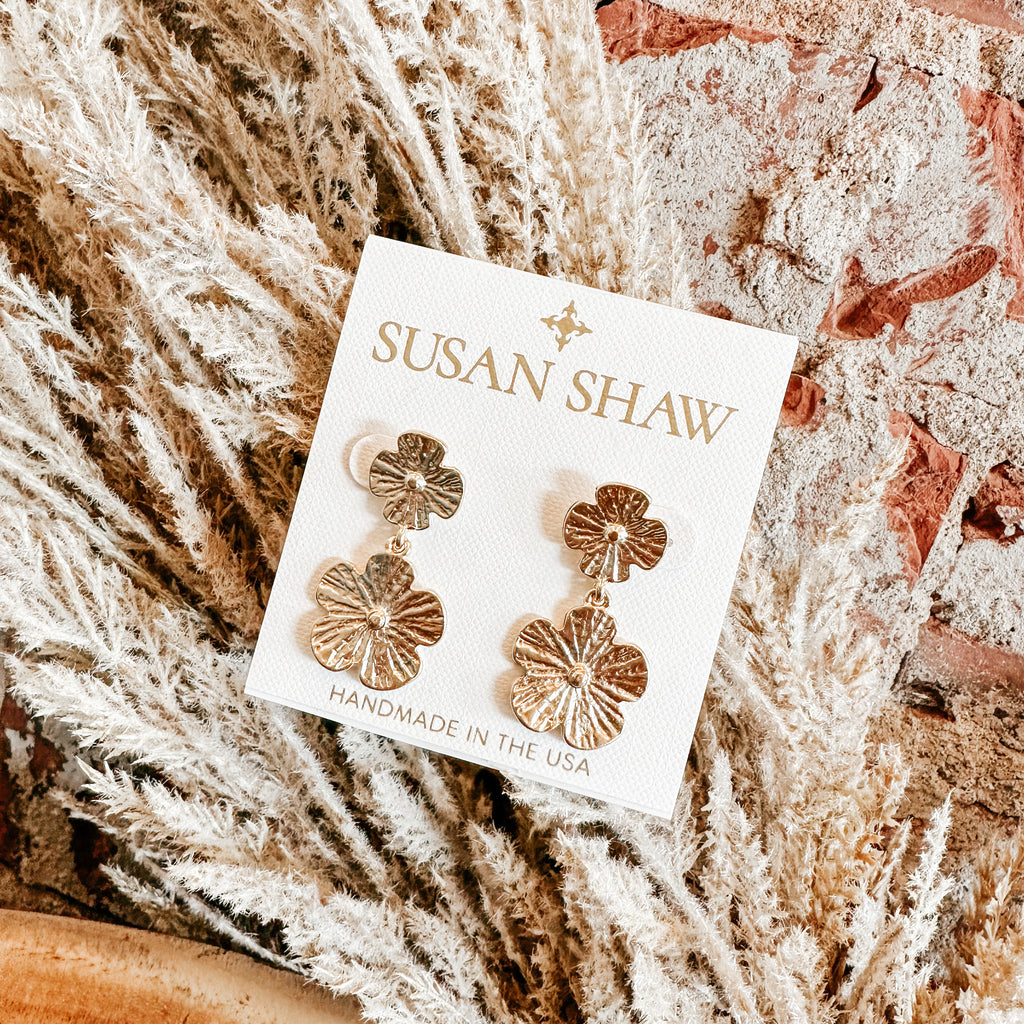 Susan Shaw Flower Earrings