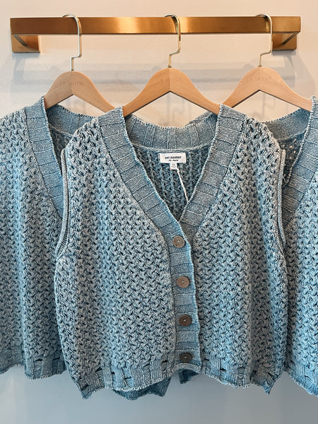 Blue Haze Sweater Vest Top