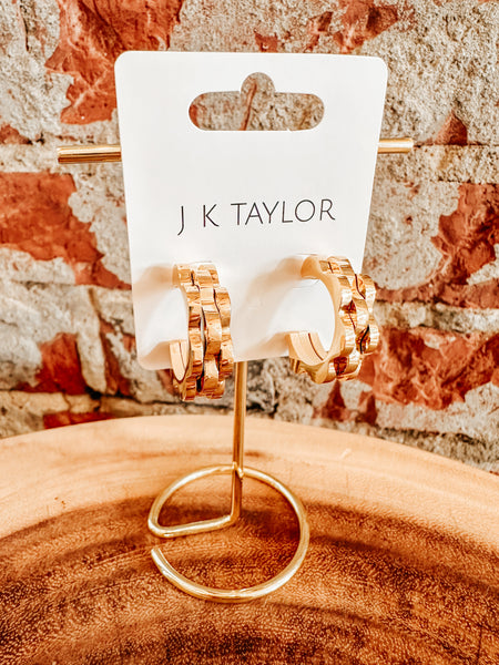 Gold Link Hoop