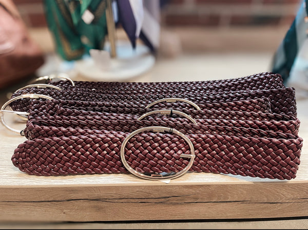 Burgundy Bold Belt