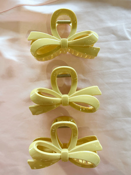Yellow Bow Clip